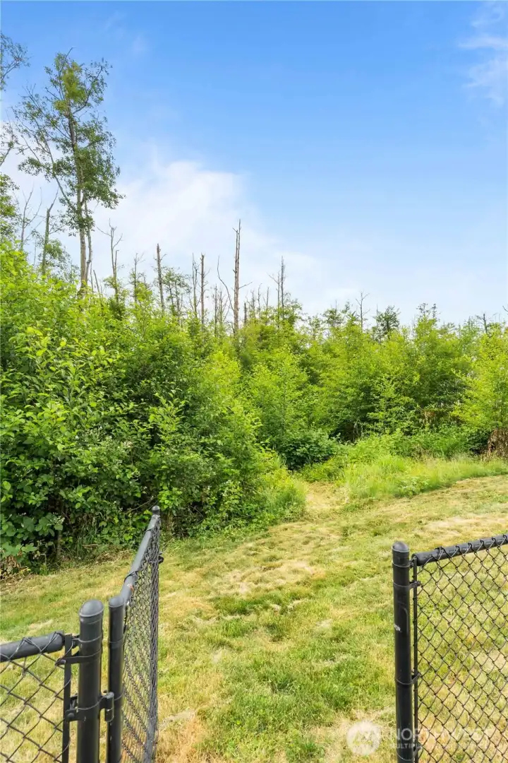 Trail access to protected salmon creek directly behind this Stanwood WA property Trail access to protected salmon creek directly behind this Stanwood WA property