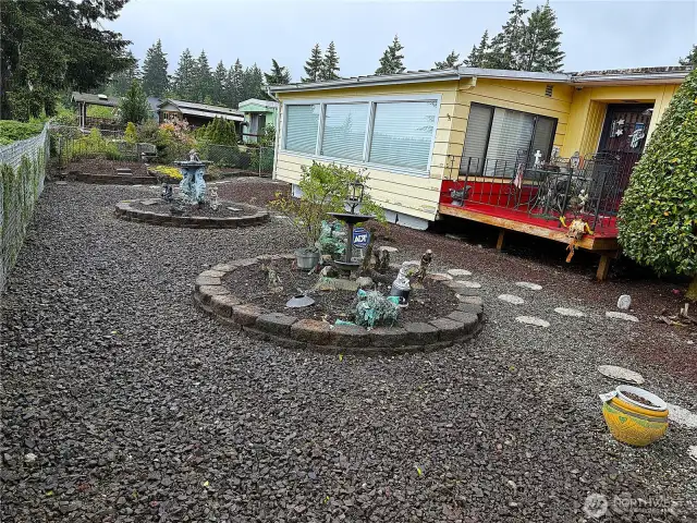 Low maintenance front yard with so many possibilities to turn your dreams to reality with minimal work