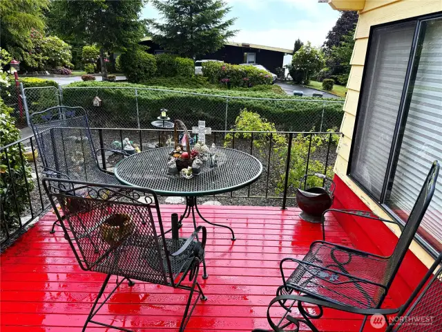 Sitting on your front porch relaxing