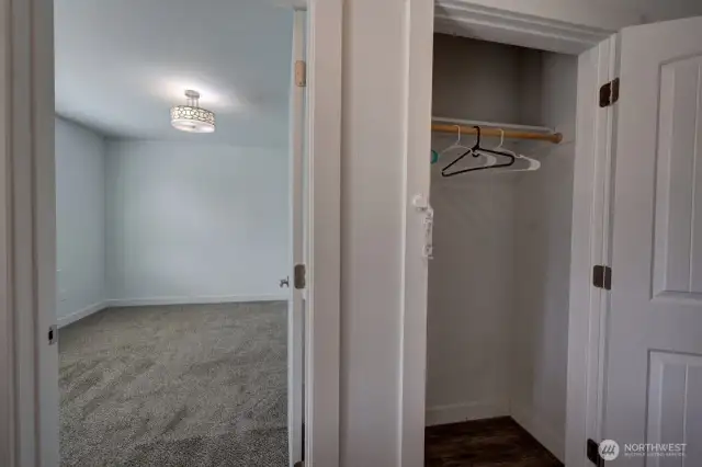 Bedroom #1 and hall closet