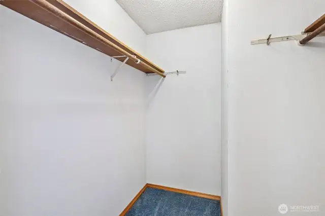 Walk-in closet in primary bedroom