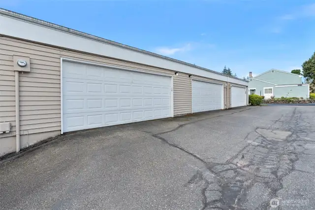 Ample alley access to two car garage