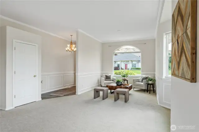 View from entry with sitting room