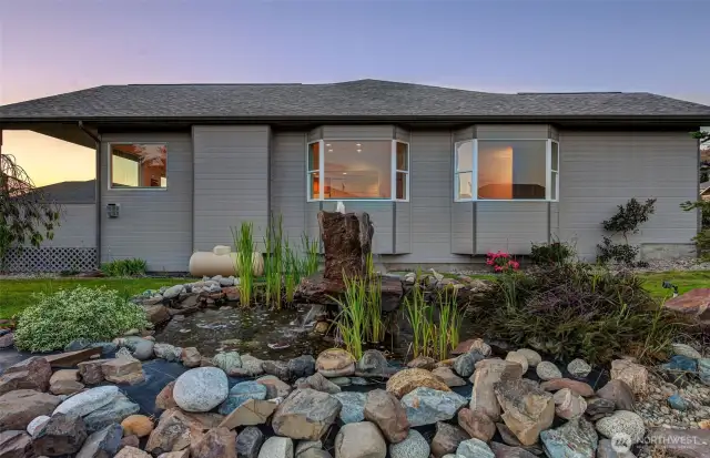 Water feature/irrigated yard