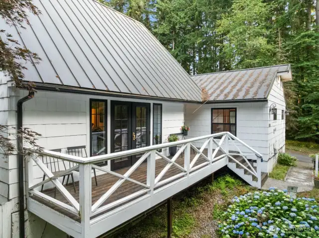 Timeless French Doors to Open Living.