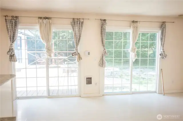 Sliding Door to Back Deck.