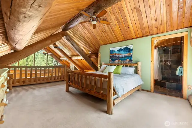 Loft bedroom with views