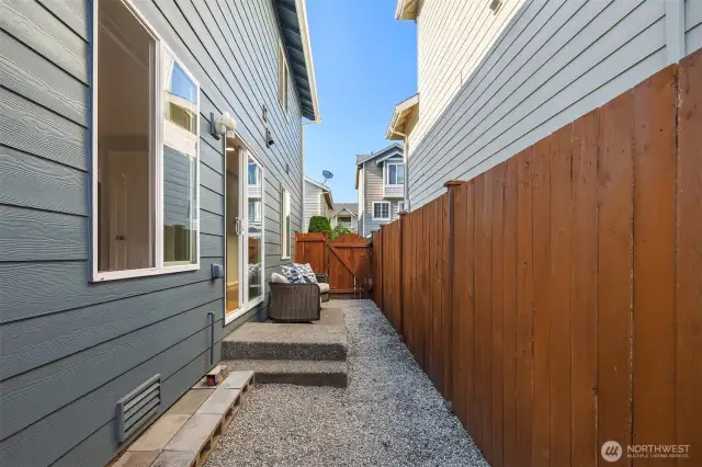 backyard space. great for seating, table, hang out space.