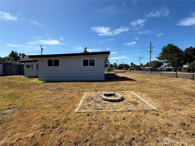 North side with firepit