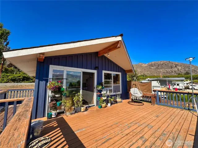 There's room for your outdoor dining/living here