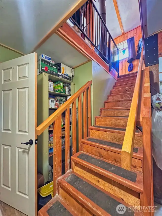 Open stairwell view from walkout basement
