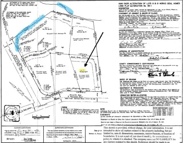 Plat Map with Lake Osoyoos beachfront access