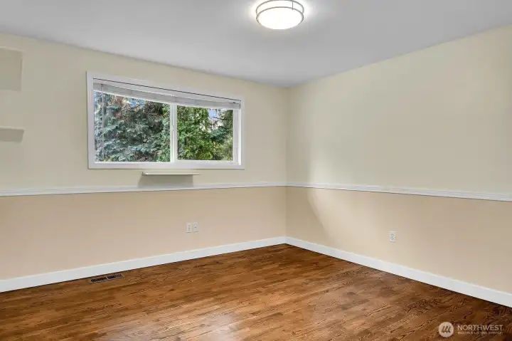 The remaining 3 bedrooms are all about the same size. Bedroom #2 faces east.