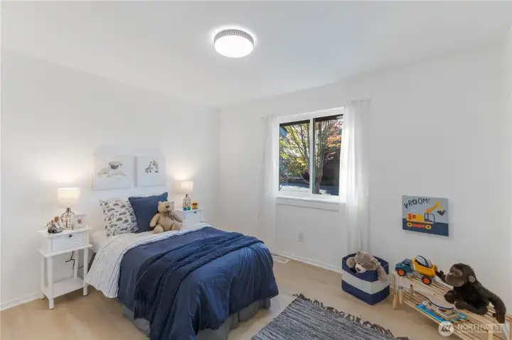 Spacious bedroom with large closet
