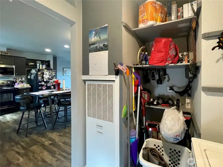 This space would make a great spot for a pantry.