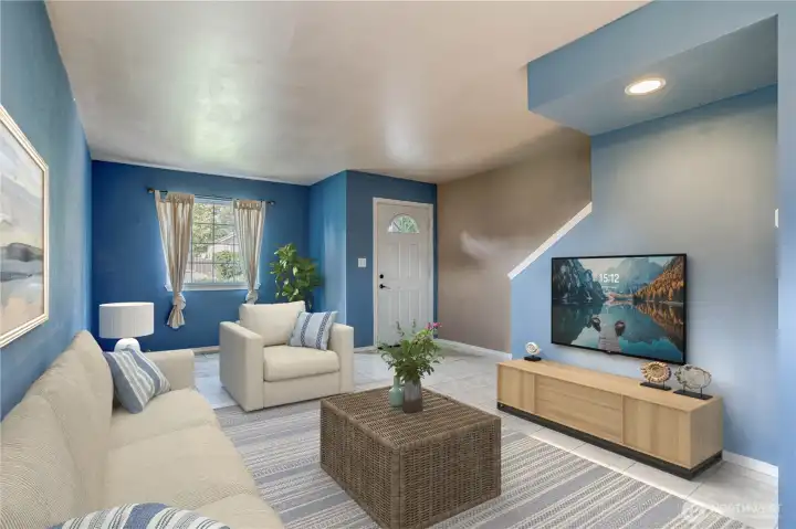 Living Room Virtually Staged