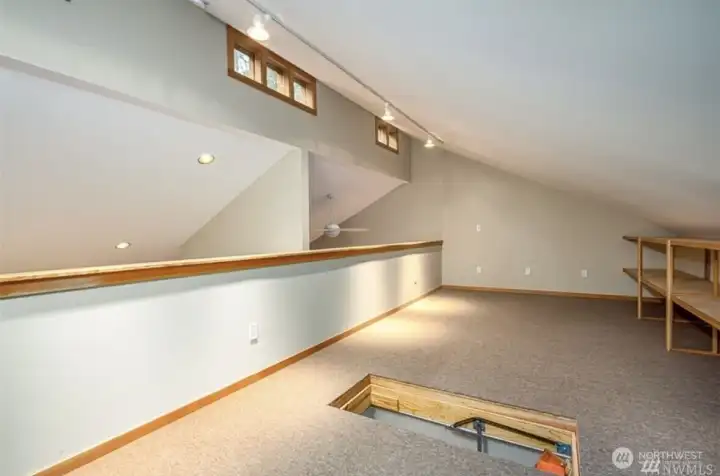 Loft above primary, great for storage or reading nook