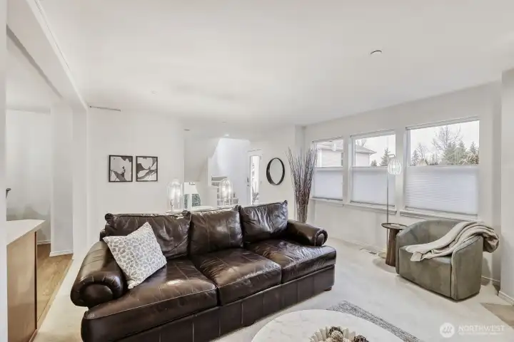 Front of home faces North and features territorial views from Living and Upper floor