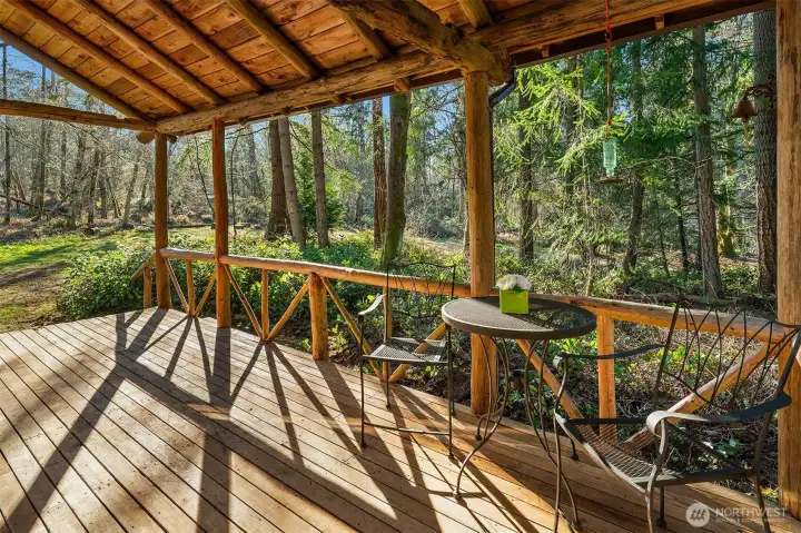 Nice spot to watch your new home arise from the clearing.