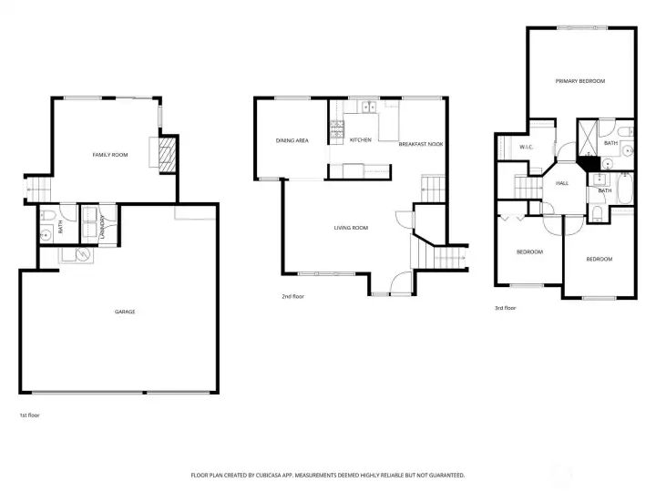 Side by side comparison of floor plan.