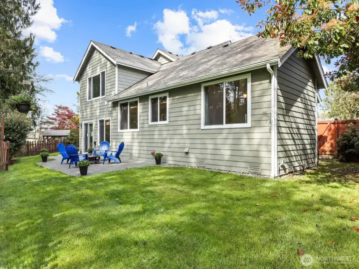 The backyard is perfect for enjoying the fresh air.