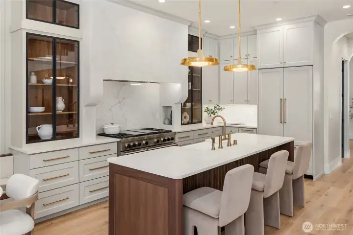 Matching Cabinet finishes for Refrigerator and Dishwasher.