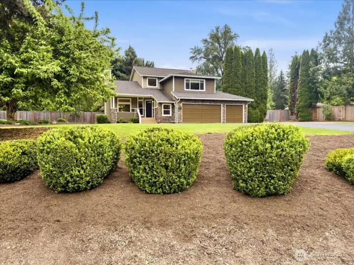 Front of home with ample parking and RV parking