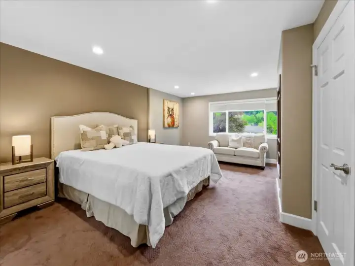 Large second bedroom with sitting area.