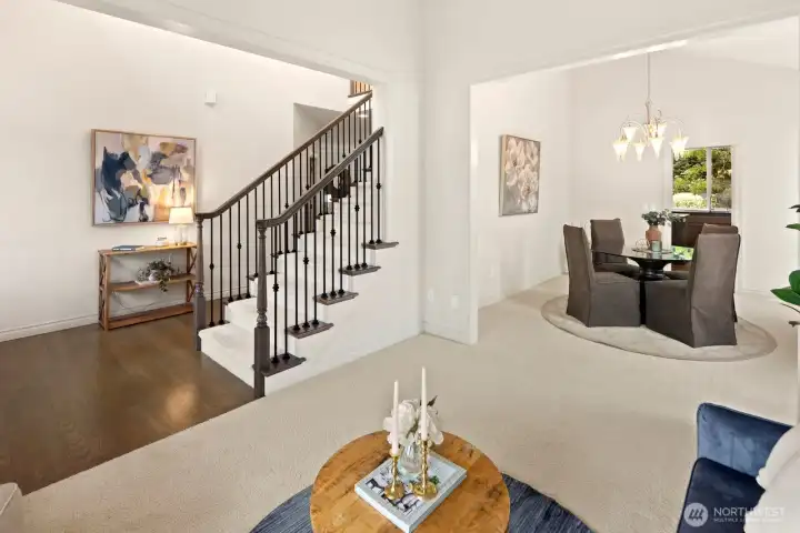 Light and bright home with open floor plan.