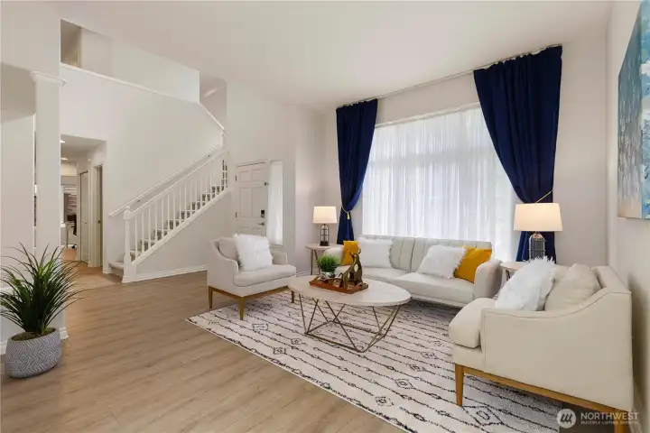 Great Room with 10 ft ceiling