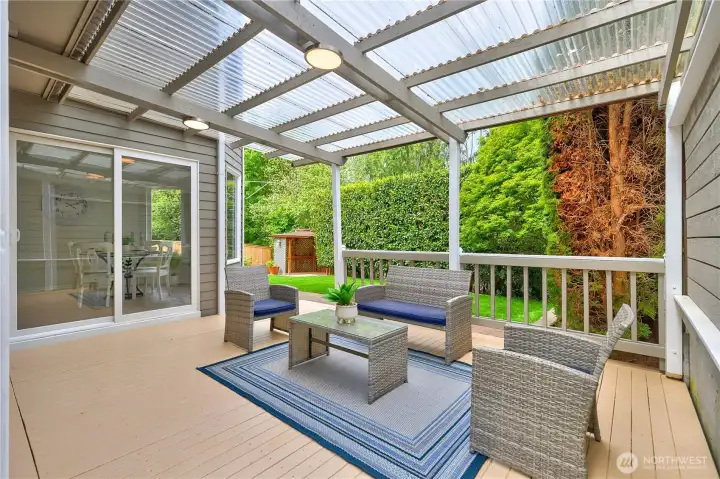 Patio with covered deck