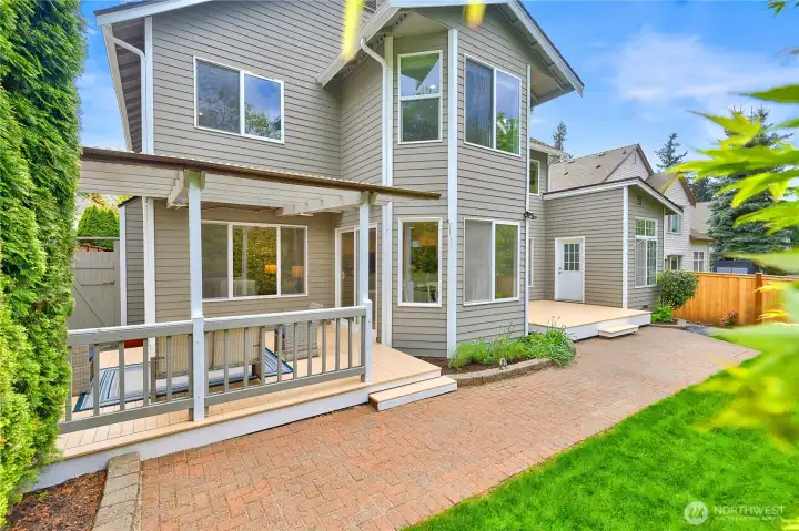 Back of the house with both decks
