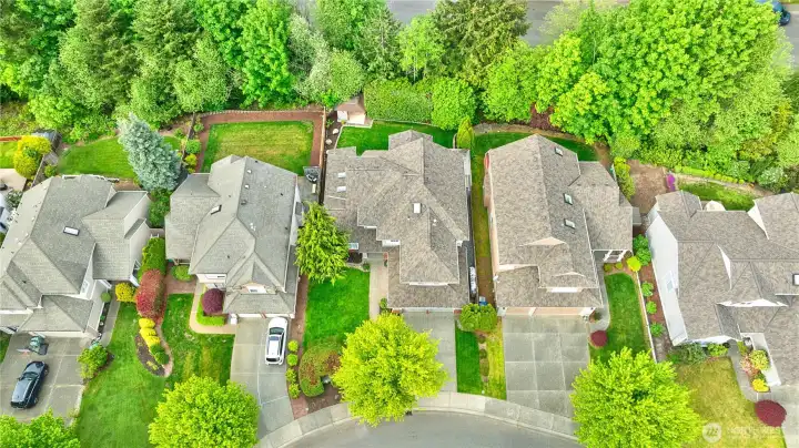 Aerial view from the front street