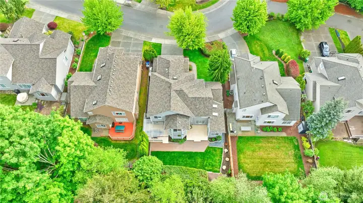 Aerial view from the back