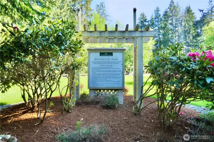 Iron Wood Park. Private to community residents