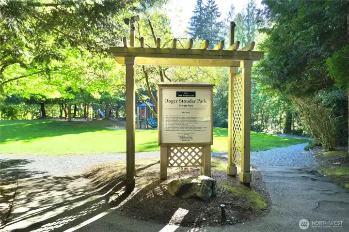 Roger Stouder Park. Private to community residents