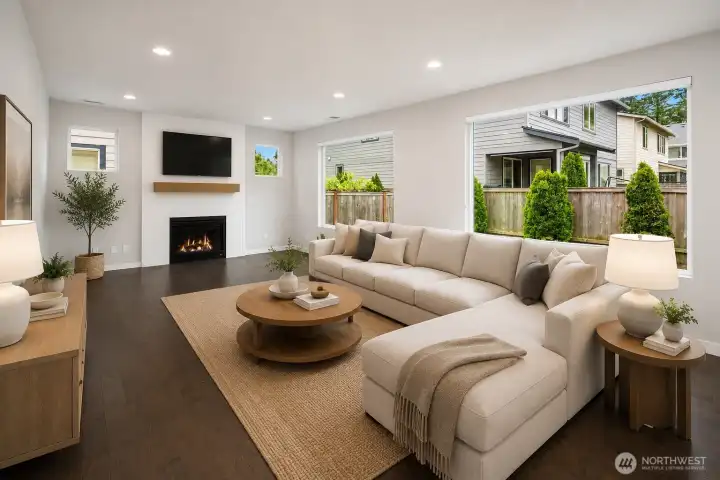 Virtually Staged Family Room