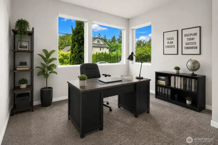 Virtually Staged Main floor Bedroom/Office