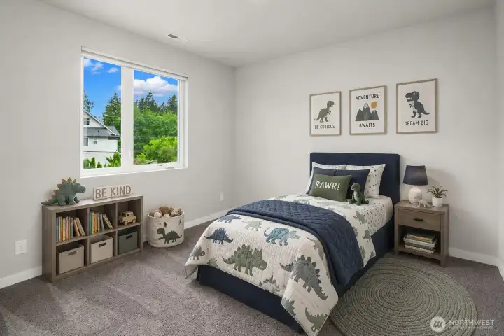 Virtually Staged Upper bedroom 2