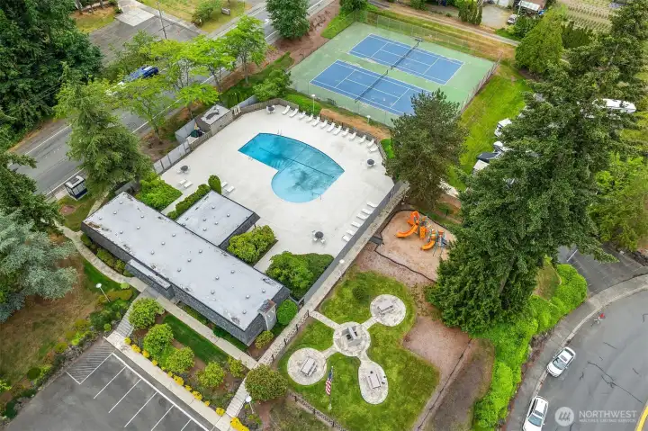 View of Community Clubhouse, pool, tennis courts, playground & RV/Boat parking View of Community Clubhouse, pool, tennis courts, playground & RV/Boat parking