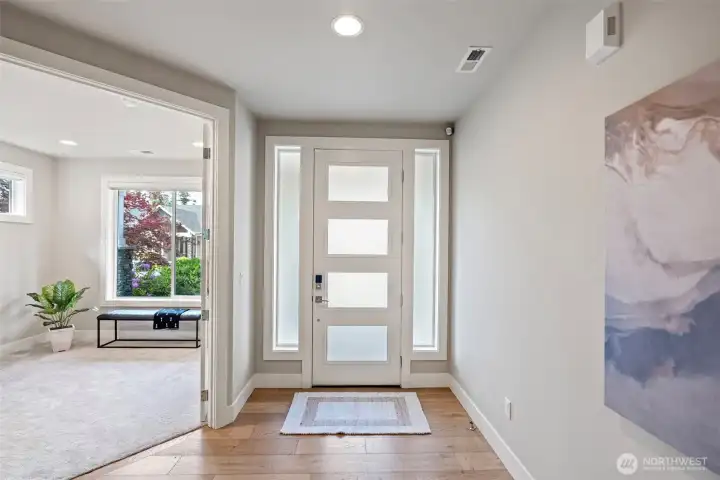 Entrance with office to the left