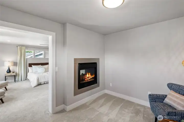 Two sided fireplace off Sitting Room