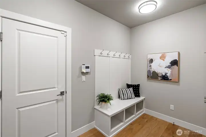Mud room off garage