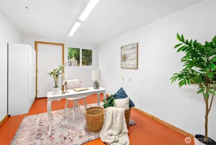 Bonus space that was freshly painted