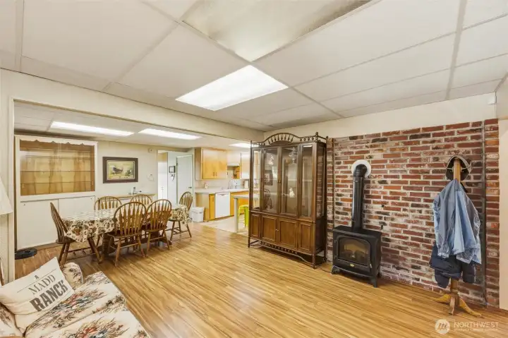 Diningroom with sitting area.