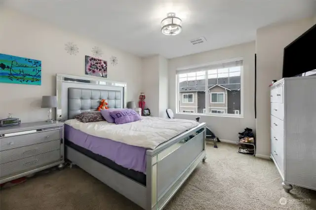 Spacious Primary bedroom located on the 3rd floor.