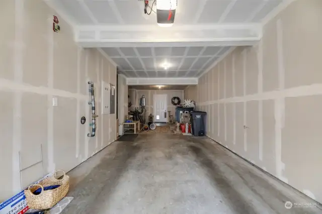 Spacious garage with room for storage!