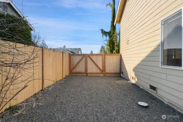 Gravel side yard