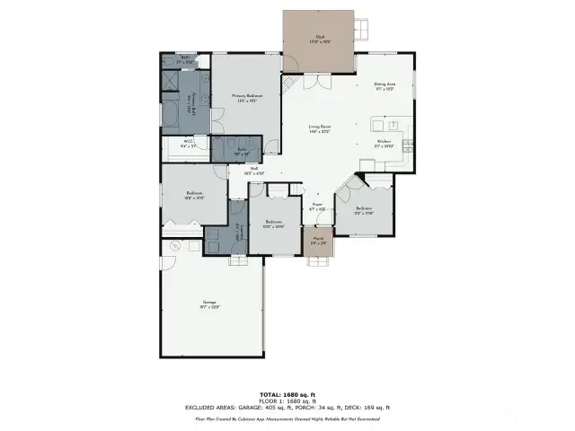 Photographers layout and approximate square footage