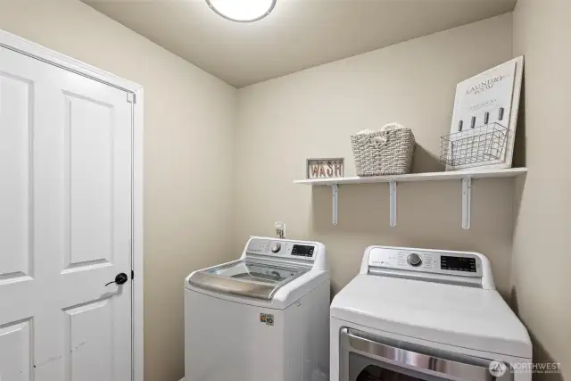 Laundry room with access to garage